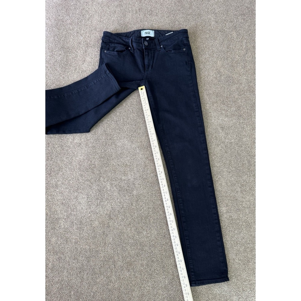 PAIGE Skyline Skinny Jeans Women's 27 Black Mid Rise Stretch Made in USA - Picture 8 of 15